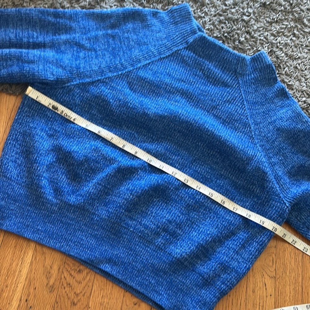 Free People Too Good Mock Neck Sweater Blue Size Medium - Picture 8 of 10